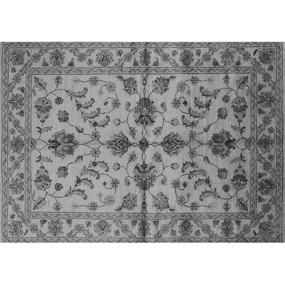 Ahgly Company Indoor Rectangle Oriental Gray Traditional Area Rugs, 6' x 9'