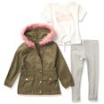 thumbnail image 1 of DKNY Girls' Toddler 3 pcs. Set, Dusty Olive, 2T, 1 of 2