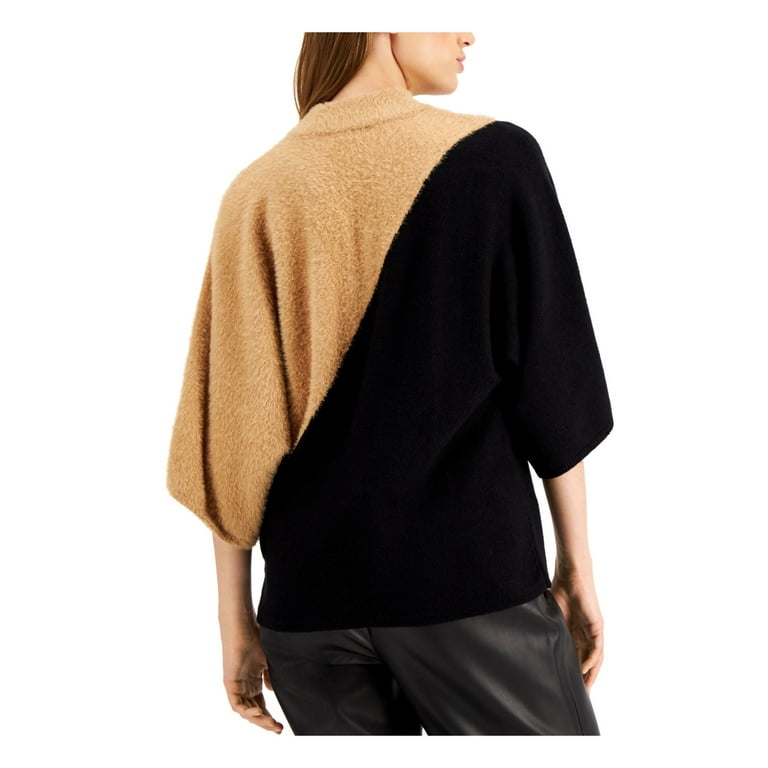 Alfani striped poncho sweater sales
