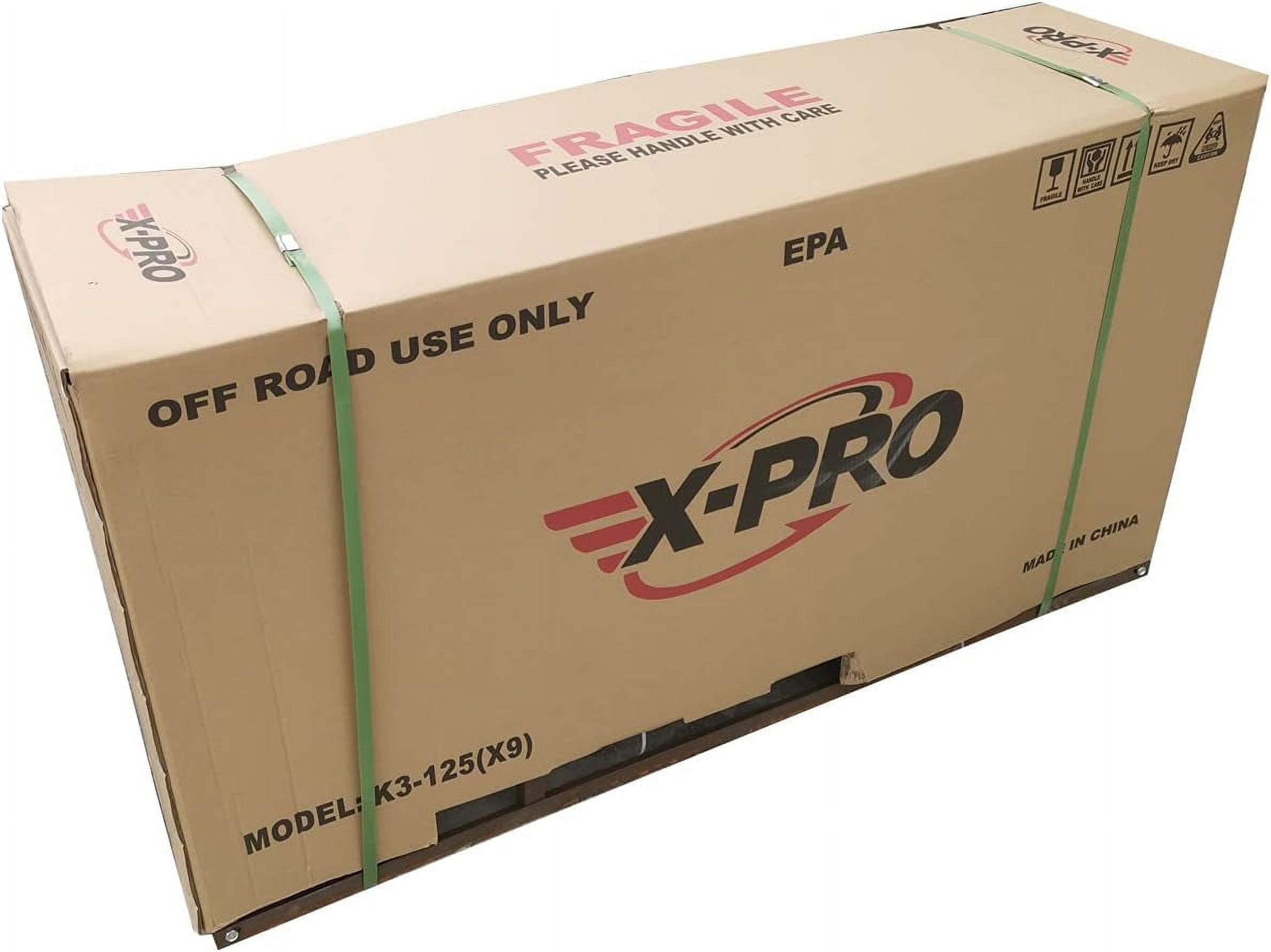 X-Pro Brand New X9 125cc Pit Dirt Bike with 4-Speed Manual Transmission Kick Start 17"/14" Tires