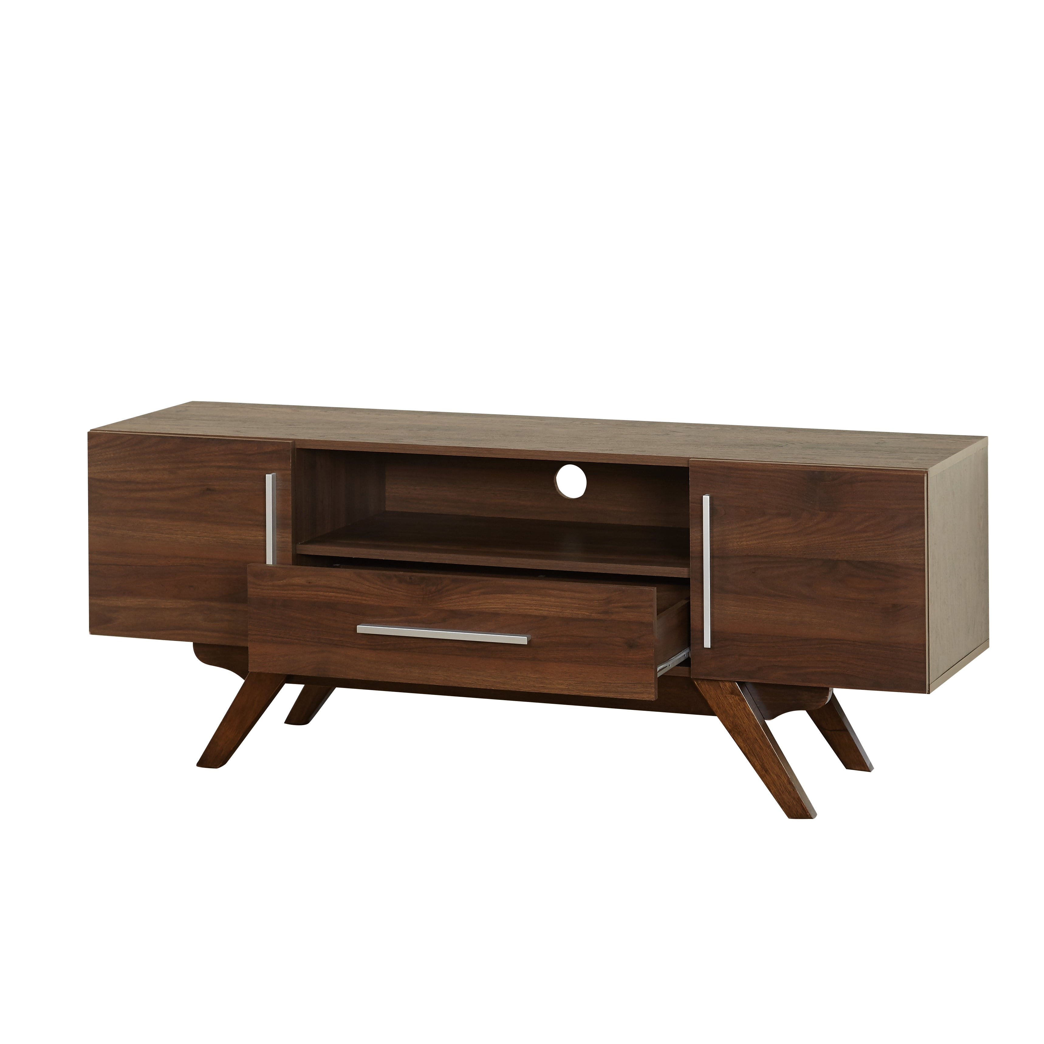 TMS Lambert Mid-Century TV Stand, Up to 64 inch TV's, Walnut