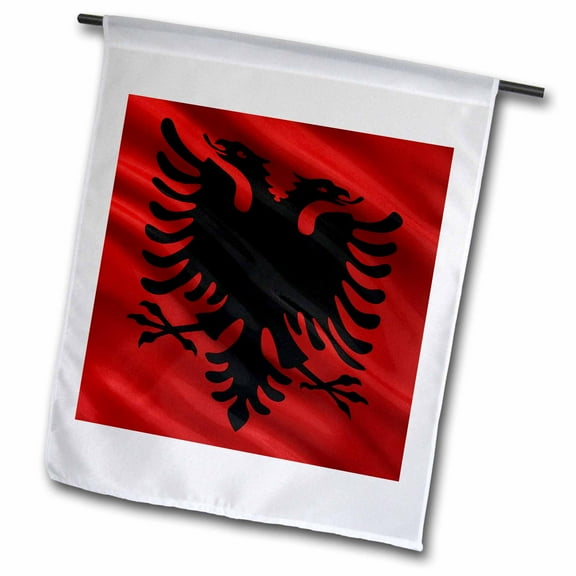 3dRose, Flag of Albania waving in the wind, 12 x 18 inch Garden Flag