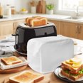 thumbnail image 3 of Toaster Cover 4 Slice, White Dustproof Bakeware Oven Protector with Top Hook, Modern Simple White Backdrop Waterproof Small Kitchen Appliance Toasters Dust Cover, 12"x11"x8", 3 of 9