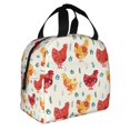 thumbnail image 2 of Vsdgher Colorful Flower Chickens Lunch Bag, Lunch Box for Women Adult Men, Lunch Tote Insulated Cooler Lunch Container for Work/Office/Picnic/Travel, 2 of 8