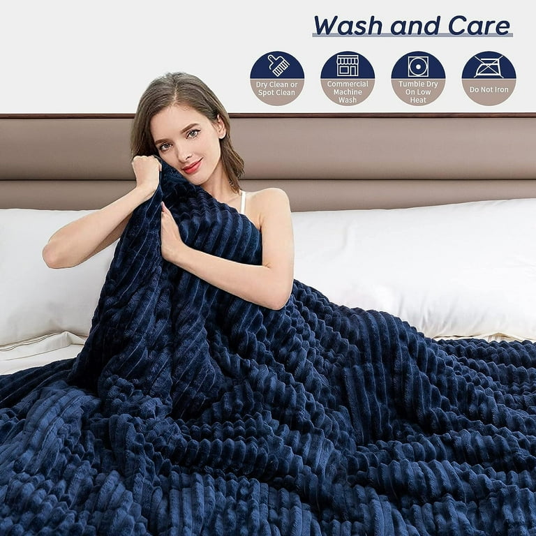 Uttermara Sherpa Fleece Weighted Blanket weighted blanket Queen Size Ultra Soft Flannel Weighted Blanket 15 lbs for Adult 60 80