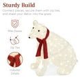 thumbnail image 5 of Best Choice Products Large Lighted Polar Bear Family w/ 145 Pre-Strung LED Lights, Zip Ties, Ground Stakes - Red/White, 5 of 8