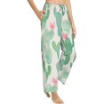 thumbnail image 3 of PISONIC Cactus Printed Women's Pajama Pants, Comfy Pajama Bottoms With Pockets&Drawstring, 3 of 7
