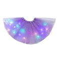 thumbnail image 3 of TRKIYQC Falda de baile con iluminación para mujer para fiesta Cos-Play, falda de princesa con lámpara de patrón de estrella de malla TRKIYQC moda, 3 of 8