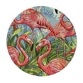 thumbnail image 4 of HAOXIT Orange Flamingos for Holiday Birthday Party Table Decor, Waterproof Outdoor Table Cloth Round Tables for Dining Room Farmhouse s 42-46, 4 of 8