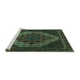 thumbnail image 2 of Ahgly Company Machine Washable Indoor Square Persian Turquoise Blue Traditional Area Rugs, 8' Square, 2 of 4