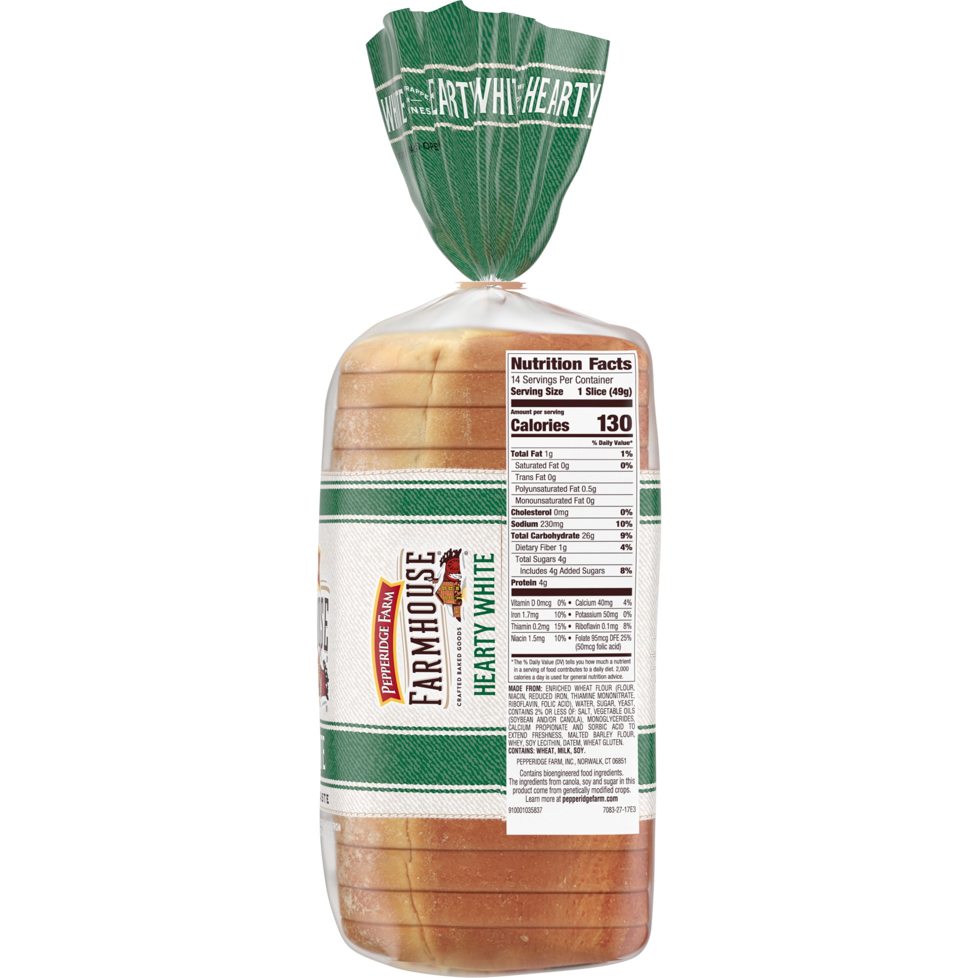 Pepperidge Farm Farmhouse Hearty White Bread, 24 oz Loaf