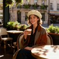 thumbnail image 6 of Minzimin 1PCS Beret, French Beanie, Outdoor, Winter, Fashion Lady Hat, 6 of 7