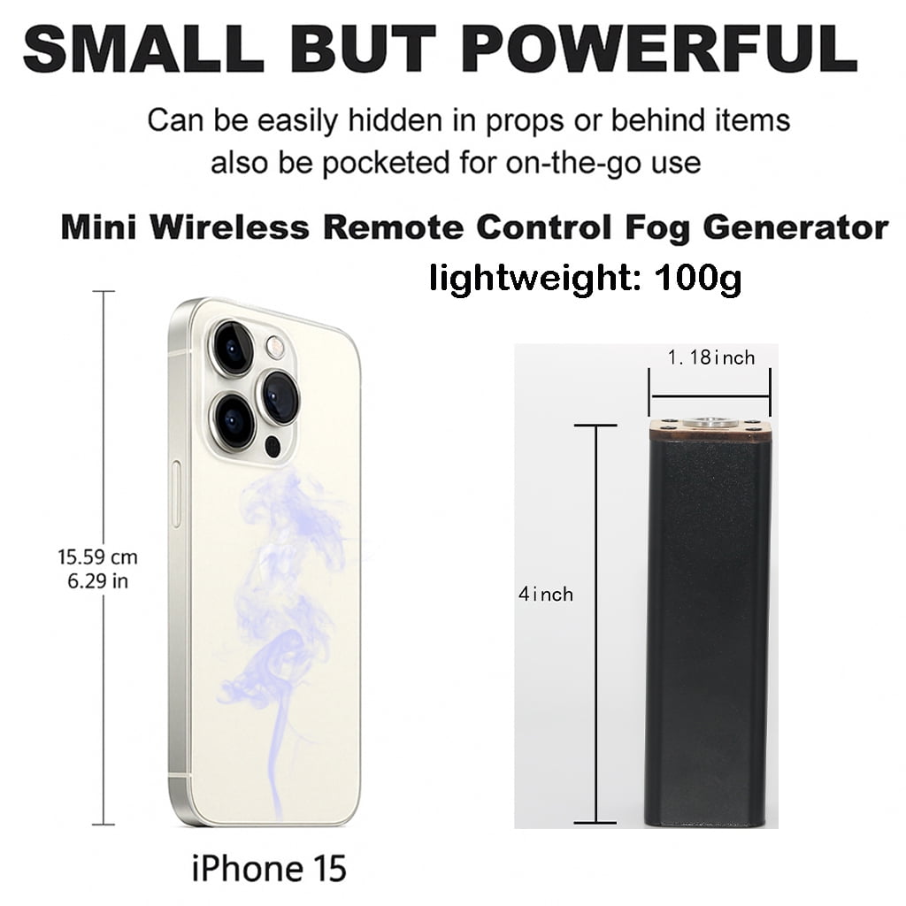Portable Mini Smoke Machine Handheld fog Machine for Photography Cosplay Smoke Making Machine Outdoor Events, Parties