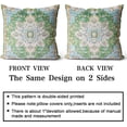 thumbnail image 2 of Boho Throw Pillow Covers 18x18 inch Set of 2 Monaco Rug Persian Carpet Double Sided Pattern Short Plush Cotton Soft Pillow Case Cushion Cover Pillowcase for Couch Sofa Bed Decorative (Green), 2 of 6