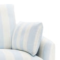 thumbnail image 5 of Beautiful Louisa Swivel Chair by Drew Barrymore, Hydrangea and Cream Stripe Fabric, 5 of 9