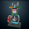 thumbnail image 1 of Gamvdout Gasoline engine model Internal Combustion Engine Model 4 Stroke Internal Combustion Engine Model Kit for Middle School Physics Course Experiment Teaching., 1 of 7