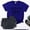 Blue, variant on EGNMCR T Shirts for Women Women's Casual Teacher's Day Short Sleeve Letter Printed T Shirts Blouse Tops
