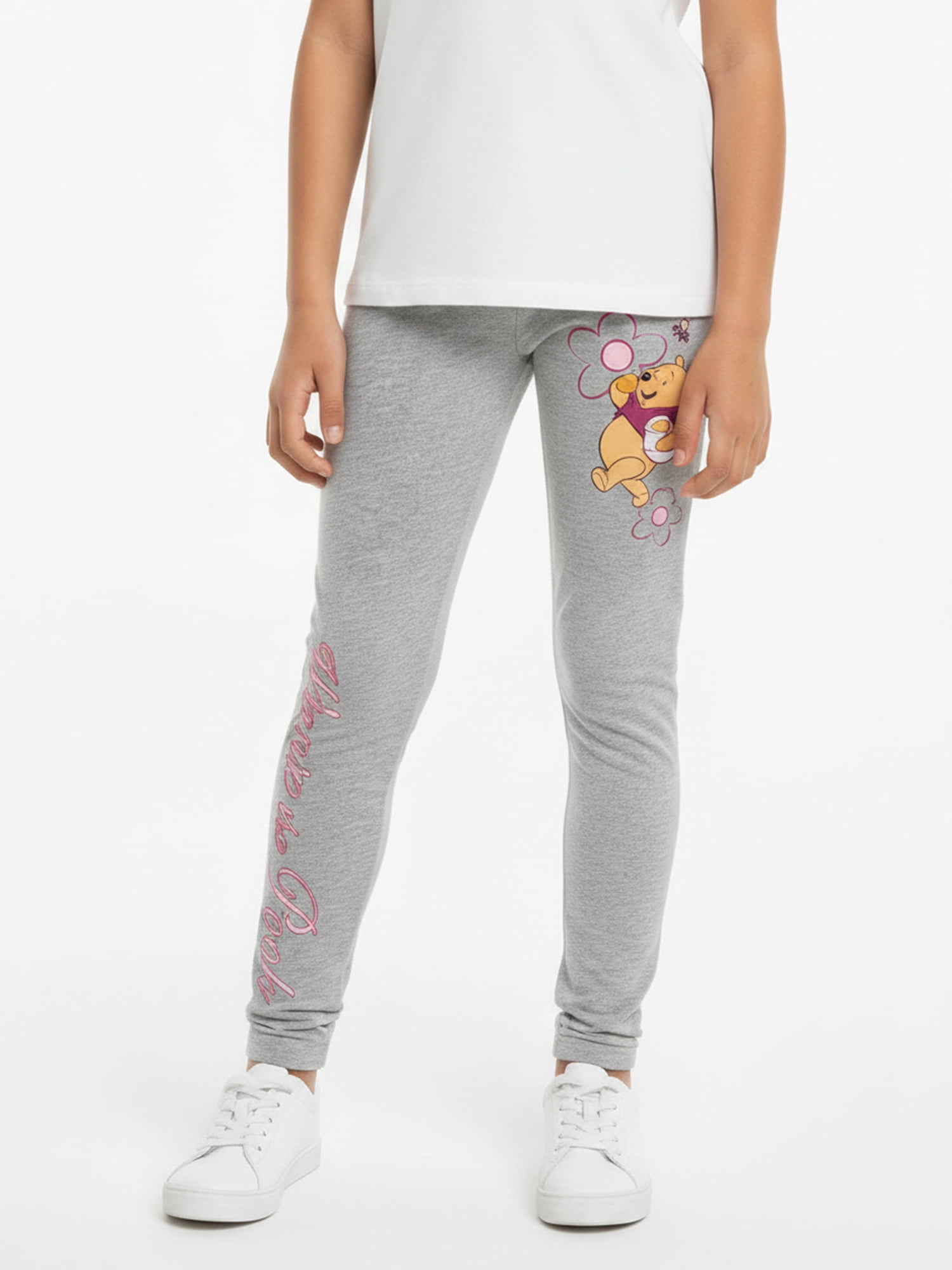 Winnie the Pooh Girls' Good Spring Graphic Leggings, Sizes 4-16