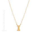 thumbnail image 4 of Women's Welry Initial 'I' Pendant Necklace in 14kt Yellow Gold, 17", 4 of 4