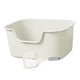 thumbnail image 4 of Caja de arena para gatos, orinal para gatitos, arenero para gatos, orinal grande, arena para mascotas con parte superior abierta Blanco, 4 of 9