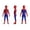Red, variant on Classic Spider Hero Jumpsuit, Halloween Cosplay Outfit With Traditional Web Motif and Fitted Full-Length Hero Suit Including Bodysuit and Face Covering for Cosplay and Halloween Events