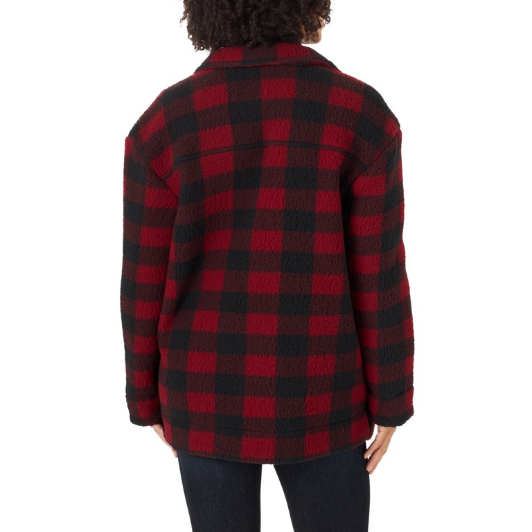 Pretty Wild Cozy Buffalo Plaid Jacket