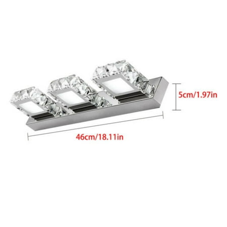 

WANCQ Modern LED Crystal Make-up Vanity Light Front Mirror Lamp Bathroom Wall Sconces