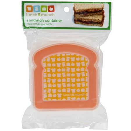 Mainstays Lunch N' Munch Sandwich Container, Red (Best Lunch Box Sandwich Recipes)
