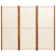 thumbnail image 2 of vidaXL Paravent 3 Panneaux Crème Blanc 210x180 cm, 2 of 4
