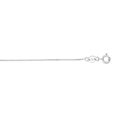 18 Inch Italian - Sterling Silver 1 Mm Shiny Mirror Box Chain Italian Necklace 18 Inches