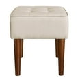 thumbnail image 4 of Pemberly Row Modern / Contemporary Aria Square Tufted Stool Antique Ivory, 4 of 6