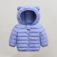thumbnail image 2 of Odeerbi Baby Boys Girls Coats Winter Outerwear Jackets Cute Jacket Kids Light Down With Ear Hoodie Spring Clothes Infant Children's Clothing Coat, 2 of 8
