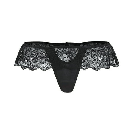 

Womens Underwear Packs Thongs Lace Seamless Thong Ladie Brief Thong Panties 6 Pack