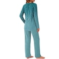 thumbnail image 4 of Weekease Long Sleeve Pajamas Set for Women V Neck Tops Wide Leg Pants 2 Piece Lounge Fall Sleepwear with Pockets, 4 of 7