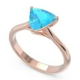 thumbnail image 2 of 2.00 Carat Trillion Cut Blue Topaz Gemstone Elegant Engagement Ring for Girls 18K Rose Gold Size 6 by Diamond-Capitals, 2 of 7
