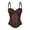 Brown, variant on Sheer Mesh Boned Corset Top, Women's Ultra Firm Control Waist Cincher with Padded Cups & Hook-Eye Closure, Gothic Halloween Costume Layering Piece, 1 PC Brown 42D