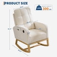 thumbnail image 2 of Garvee Nursery Rocking Chair 34.2 x 25.9 x 40.9", with USB Port, High Back, Beige, 2 of 9