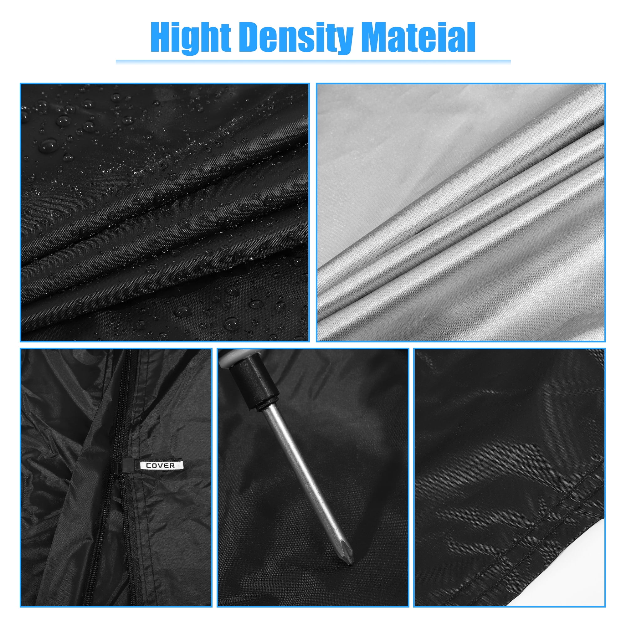 Unique Bargains 3L Car Cover for Outdoor Rain Sun Protection Universal for Sedan 178"-185"