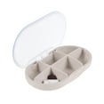 thumbnail image 2 of Unique Bargains 1 Pc 6 Compartment Single Layer Pill Case Portable for Travel Beige, 2 of 6