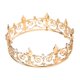 thumbnail image 2 of Royal King Crown for Men - Metal Prince Crowns and Tiaras, Full Round Birthday Party Hats,Medieval A, 2 of 5