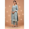 thumbnail image 4 of Straight Fit Embroidered Kurta with Pant  & Shiffon Duppatta, 4 of 8