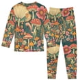 thumbnail image 2 of FORMRS Long Sleeve Top and Pants Pajama Set for Niños 2-Piece Sleepwear, Sizes 18M-8Y, Floral Mushroom, 2 of 6
