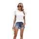 thumbnail image 1 of Blusas Casuales de Corta con Volantes para Mujer, Lindas Camisetas de Punto Acanaladas de Color Liso. S, 1 of 10