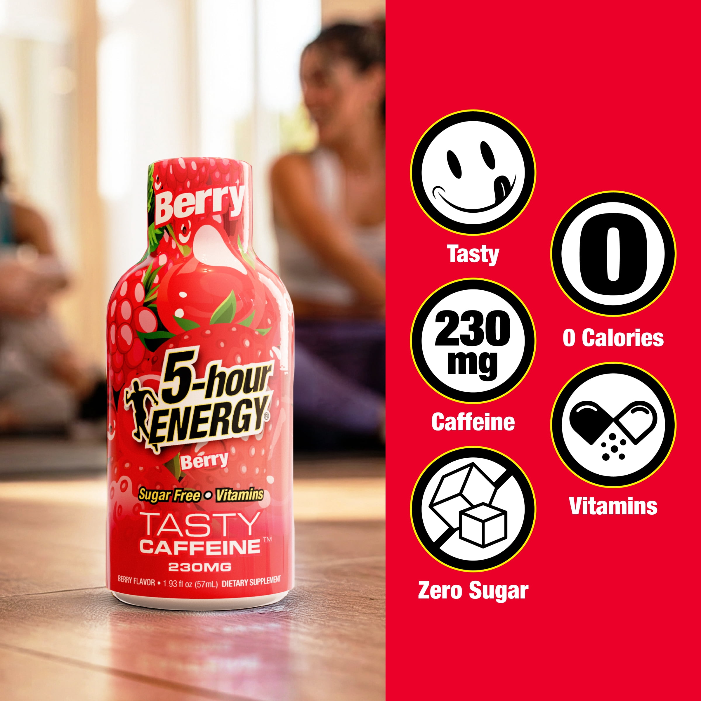 (3 pack) 5-hour ENERGY Shot, Extra Strength, Berry, 15 Count