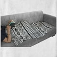 thumbnail image 6 of Tribal Soft Flannel Fleece Throw Blanket, Aztec American Folkloric Art Borders Tribal South America Culture, Cozy Plush for Indoor and Outdoor Use, 50" x 70", Black White, by Ambesonne, 6 of 6