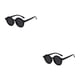 thumbnail image 1 of Qarigey Gafas de sol redondas para niños Gafas para bebés Ropa facial Accesorios para protección de ojos Negro brillante Gris Gris negro brillante 2Conjunto, 1 of 6
