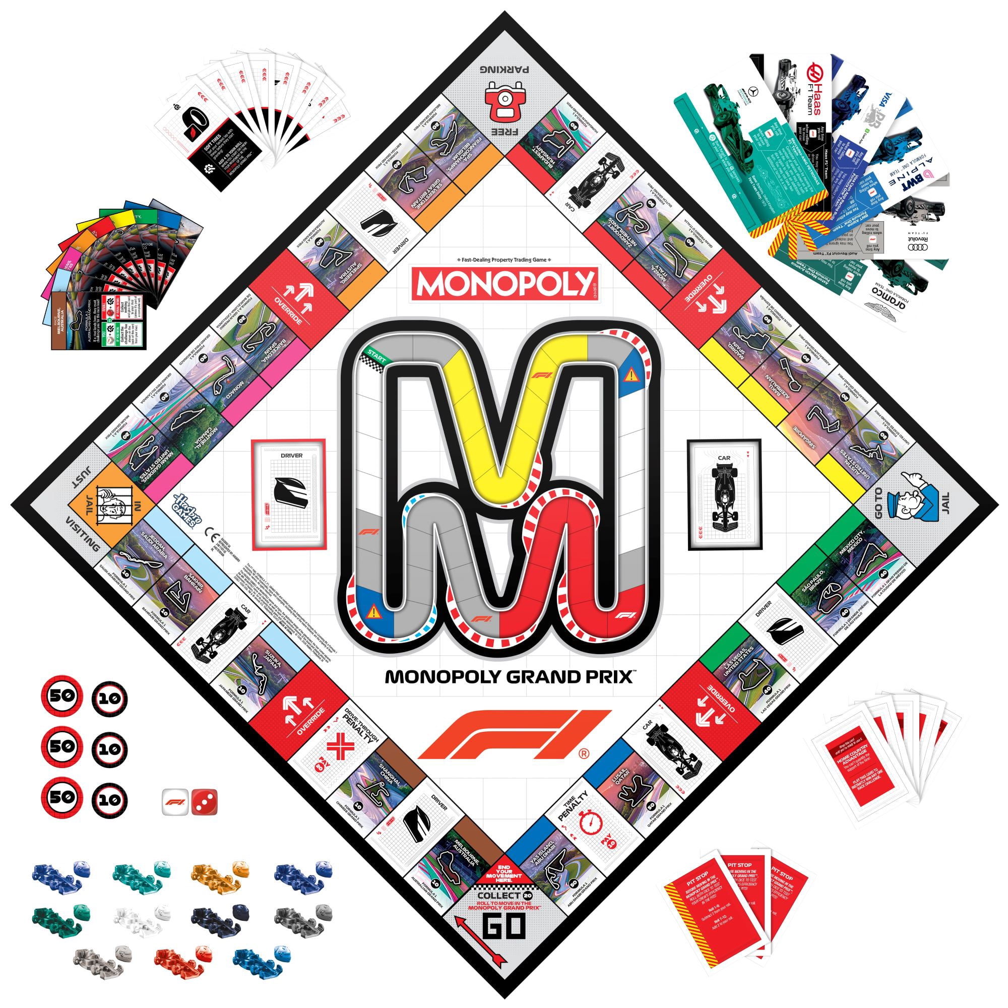 Monopoly F1 Edition Board Game, Officially Licensed FORMULA 1 Games for Kids & Adults, 8+