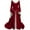 Red, variant on Fesfesfes Fall Dress for Women Long Sleeve Long Maxi Dress Cosplay Halloween Retro Dress