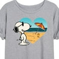 thumbnail image 3 of Peanuts - Summer Edition - Snoopy Hearts the Beach - Juniors Ideal Flowy Muscle T-Shirt, 3 of 5