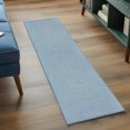 thumbnail image 4 of Vintage Sky Blue Runner Rug 2x6 FT,Non Slip Hallway Carpet,Farmhouse Retro Solid Color Linen Texture Washable Soft Floor Carpet Non-Shedding Throw Runner Carpet Long Rug for Entryway Kitchen Bedside, 4 of 9